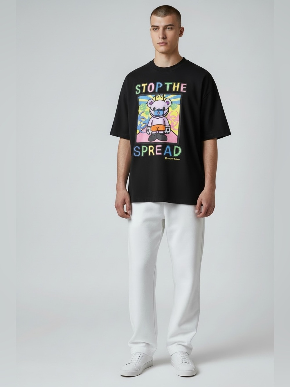 Reason Stop The Spread Short Sleeve Tee With Matching Mask